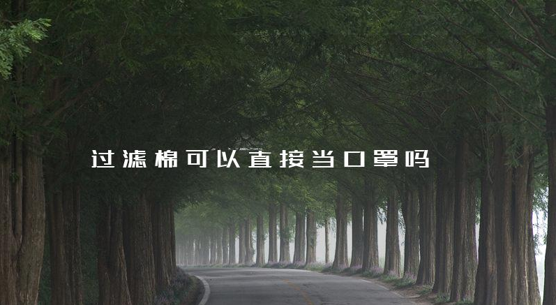 過(guò)濾棉可以直接當(dāng)口罩嗎